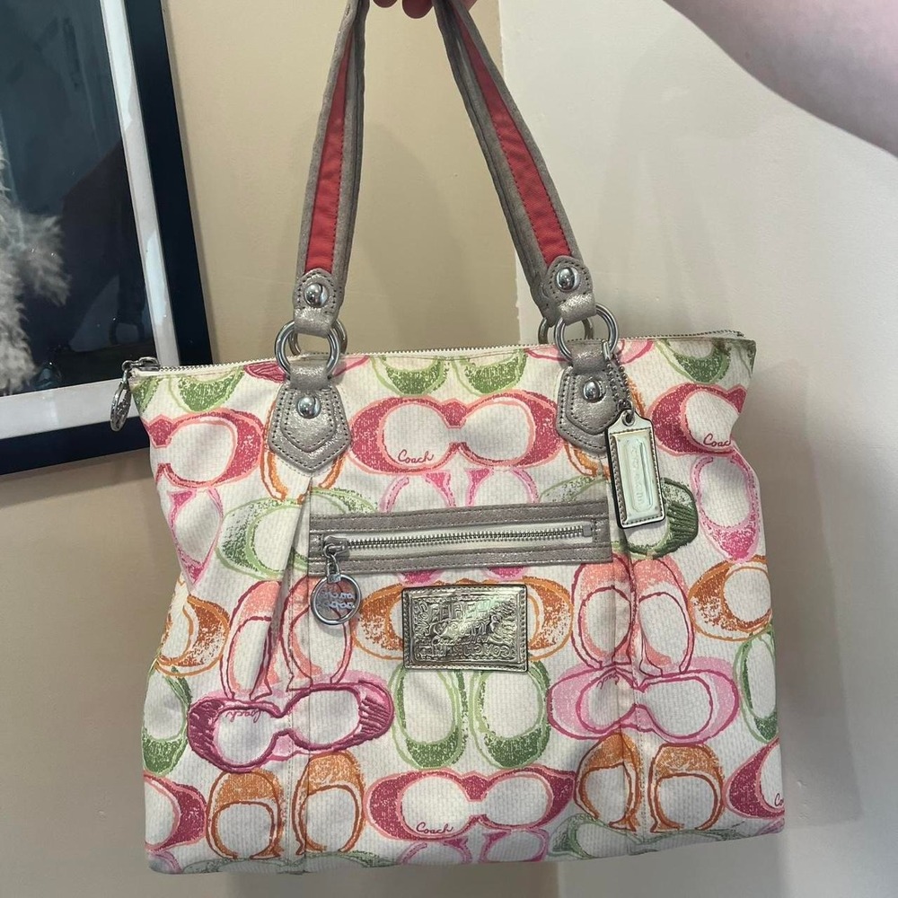 y2k 2000s Coach Poppy Dream C Glam Monogram Shoulder Bag / Handbag